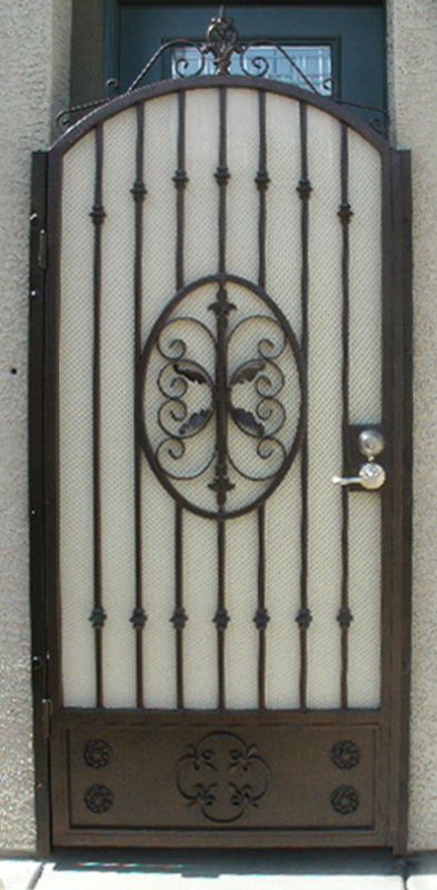 Traditional Single Gate - Item Abbey SG0081 Wrought Iron Design In Las Vegas