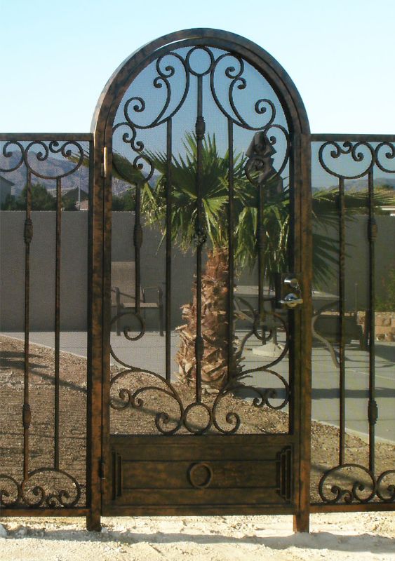 Traditional Single Gate - Item Athena SG0182 Wrought Iron Design In Las Vegas