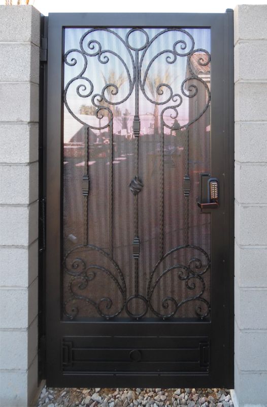 Traditional Single Gate - Item Athena SG0508 Wrought Iron Design In Las Vegas