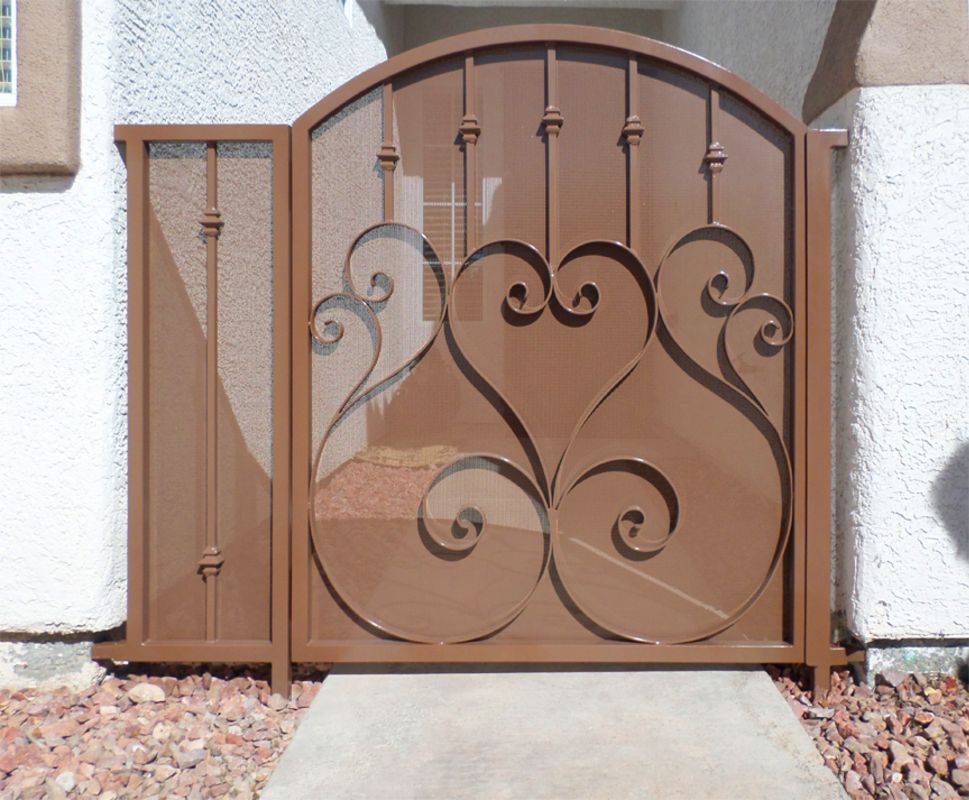 Traditional Single Gate - Item Biscay SG0425 Wrought Iron Design In Las Vegas