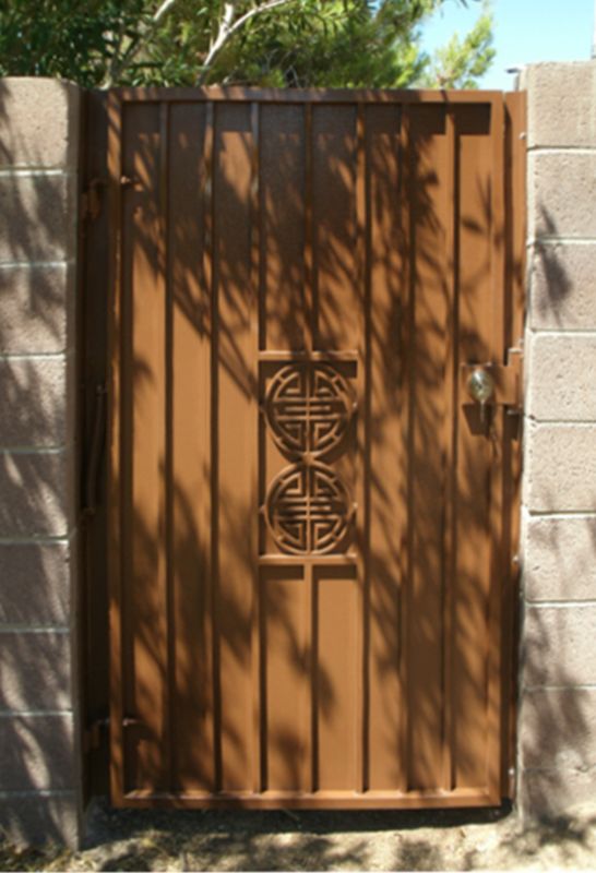 Traditional Single Gate - Item Chi SG0094 Wrought Iron Design In Las Vegas