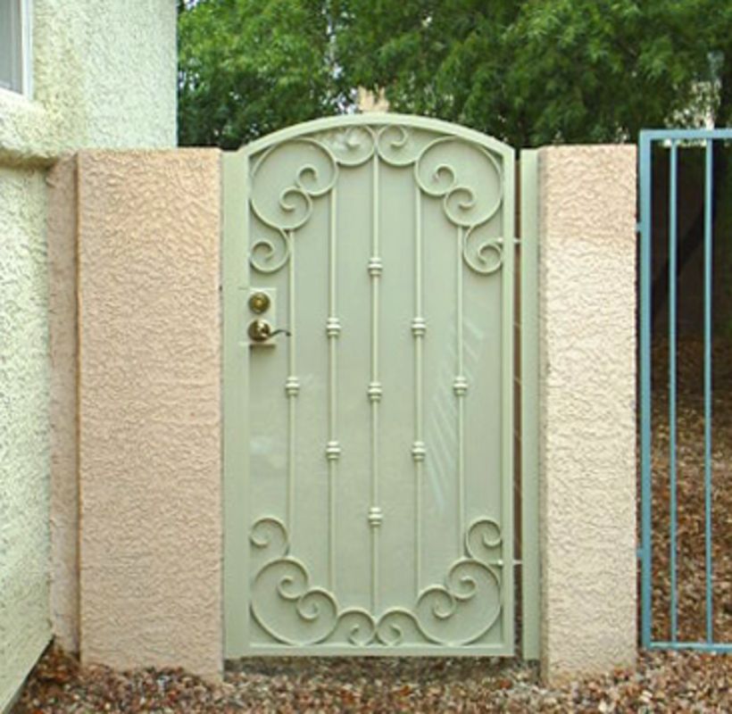 Traditional Single Gate - Item Corsica SG0127 Wrought Iron Design In Las Vegas
