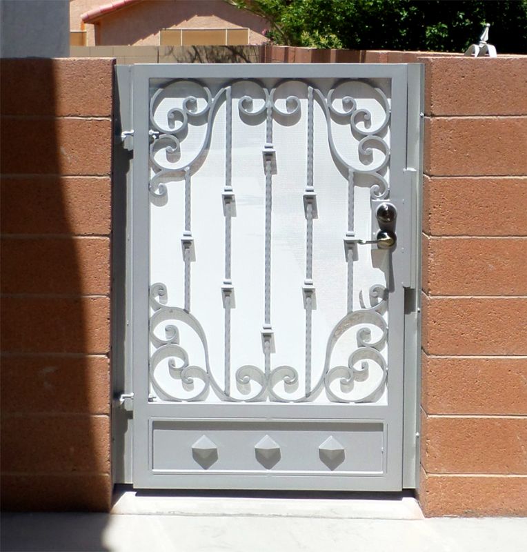 Traditional Single Gate - Item Corsica SG0471 Wrought Iron Design In Las Vegas