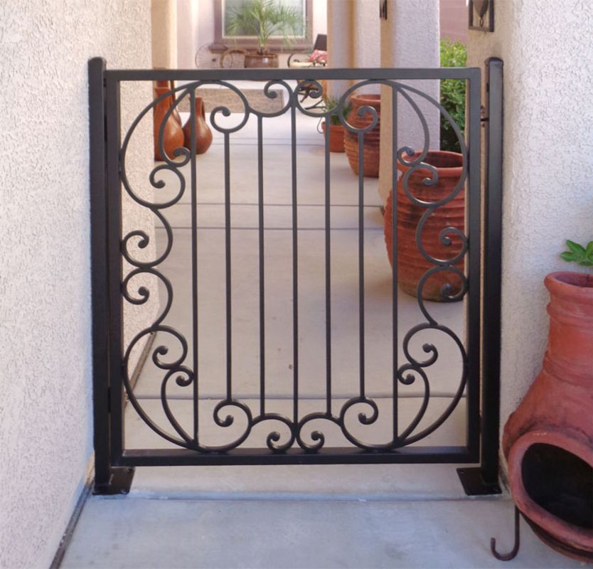Traditional Single Gate - Item Corsica SG0498 Wrought Iron Design In Las Vegas