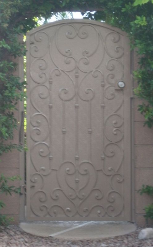 Scrollwork Single Gate - Item Duchess SG0183 Wrought Iron Design In Las Vegas