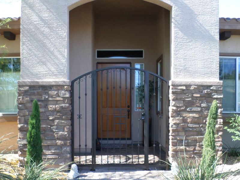 Econo-Line Courtyard & Entryway Gates CE0312 Wrought Iron Design In Las Vegas