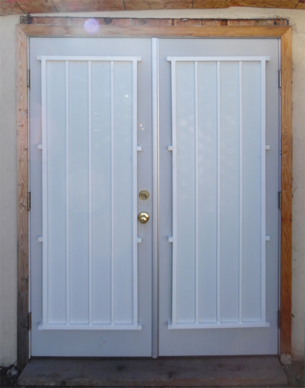 Econo-line Double Security Door - Item WG0128 Wrought Iron Design In Las Vegas