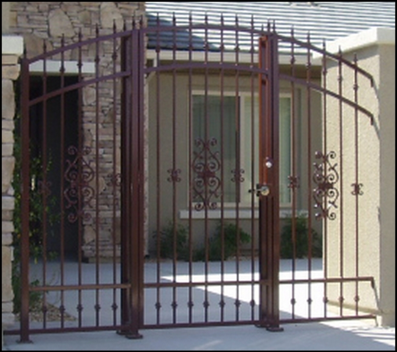 Econo-Line Courtyard Entryway Door - Item CE0058 Wrought Iron Design In Las Vegas