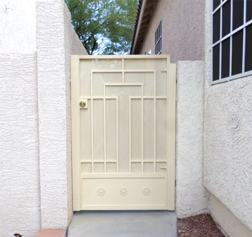 Modern Single Gate - Item Elliot SG0405A Wrought Iron Design In Las Vegas