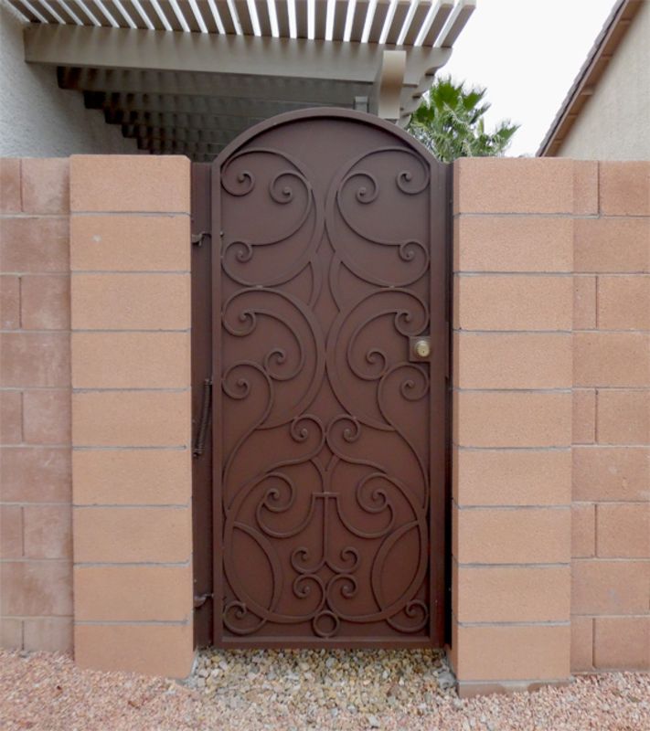 Scrollwork Single Gate - Item Glasgow SG0066A Wrought Iron Design In Las Vegas