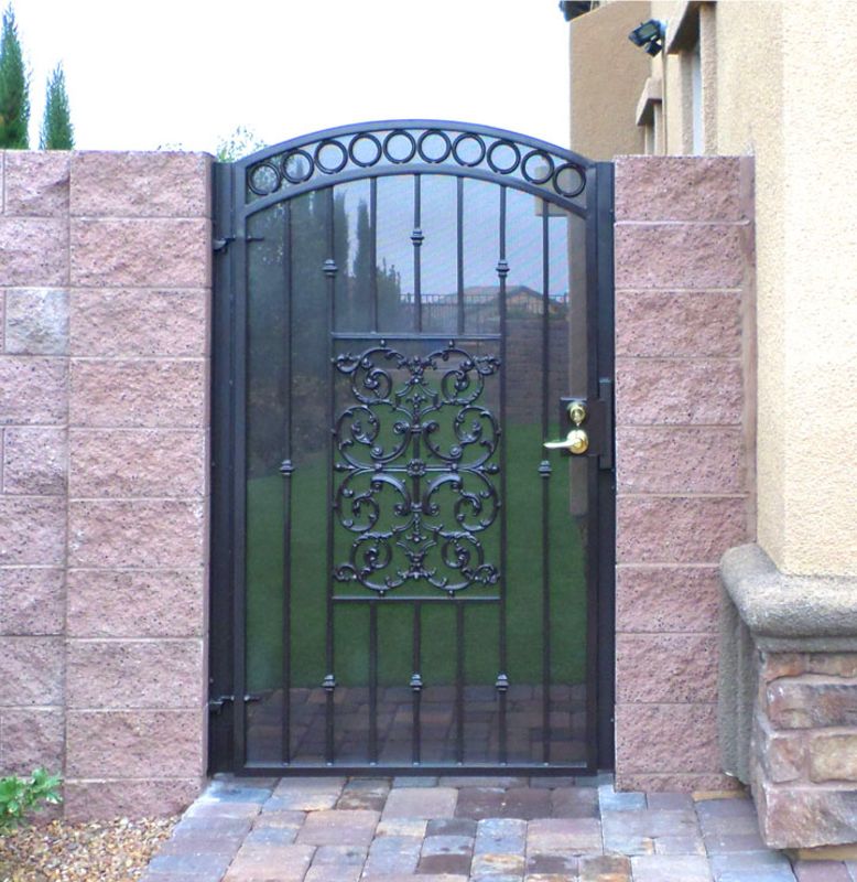 Traditional Single Gate - Item Greco SG0503 Wrought Iron Design In Las Vegas