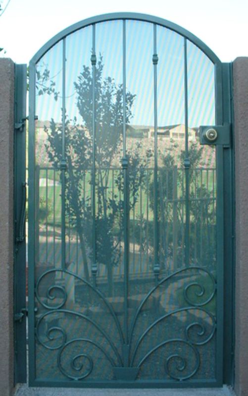 Traditional Single Gate - Item Jardin SG0030 Wrought Iron Design In Las Vegas