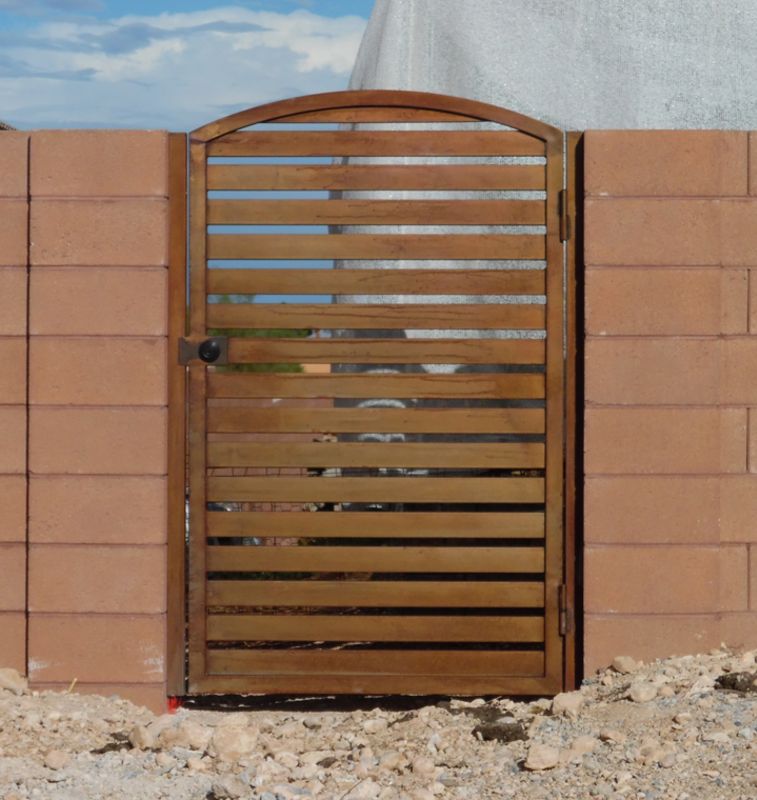 Modern Single Gate - Item La Brea SG0544 Wrought Iron Design In Las Vegas