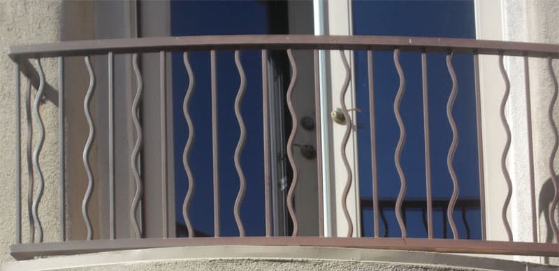 Modern Balcony Railing - Item BR0022A Wrought Iron Design In Las Vegas