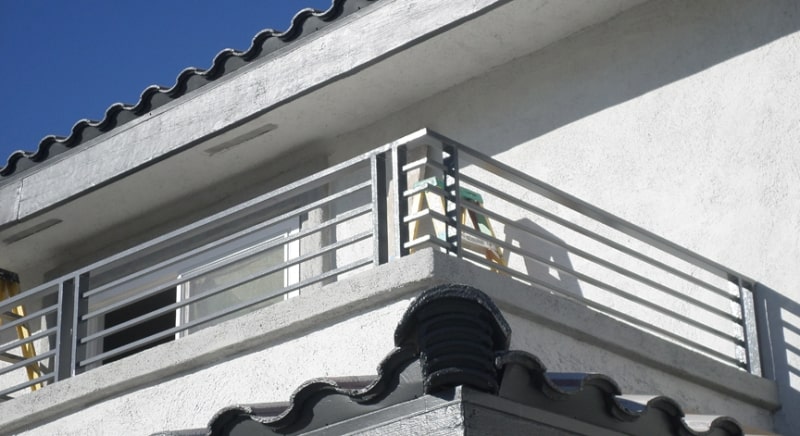 Modern Balcony Railing - Item BR0023B Wrought Iron Design In Las Vegas