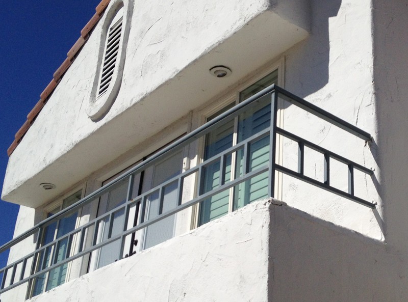 Modern Balcony Railing - Item BR0082 Wrought Iron Design In Las Vegas