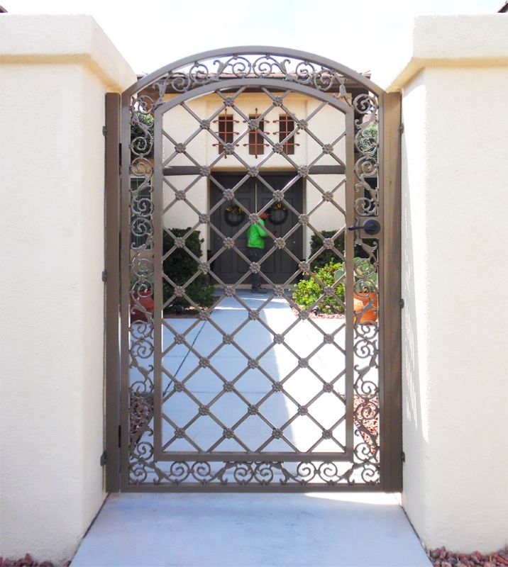 Traditional Single Gate - Item Marrakesh SG0007 Wrought Iron Design In Las Vegas