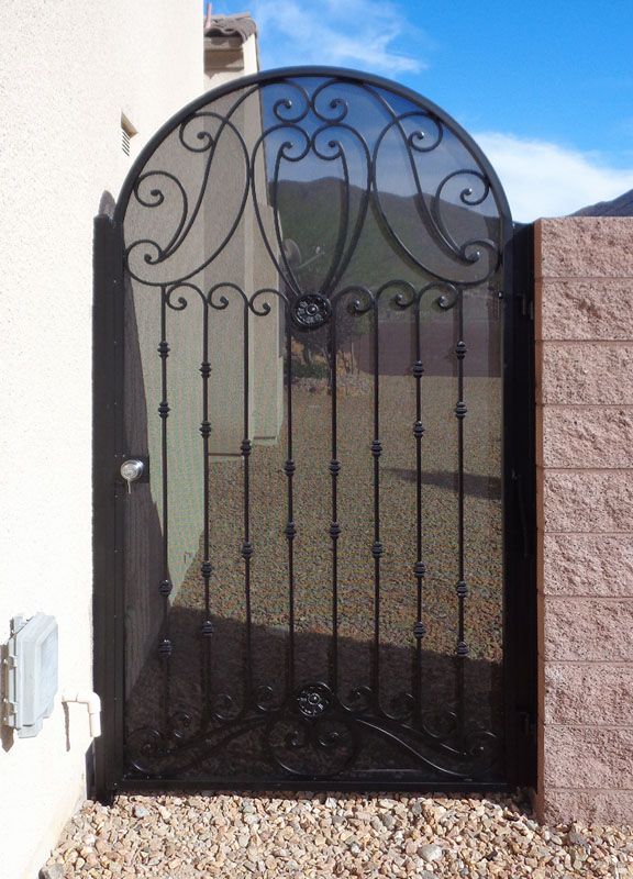 Traditional Single Gate - Item Marseille SG0487A Wrought Iron Design In Las Vegas