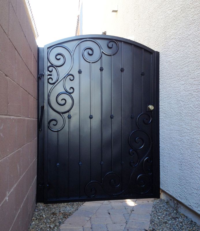 Traditional Single Gate - Item Melodia SG0394 Wrought Iron Design In Las Vegas