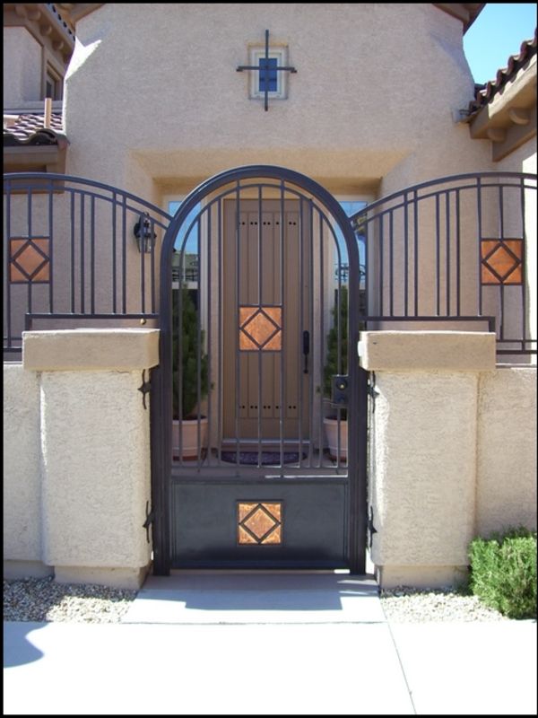 Modern Courtyard & Entryway Gates CE0025 Wrought Iron Design In Las Vegas