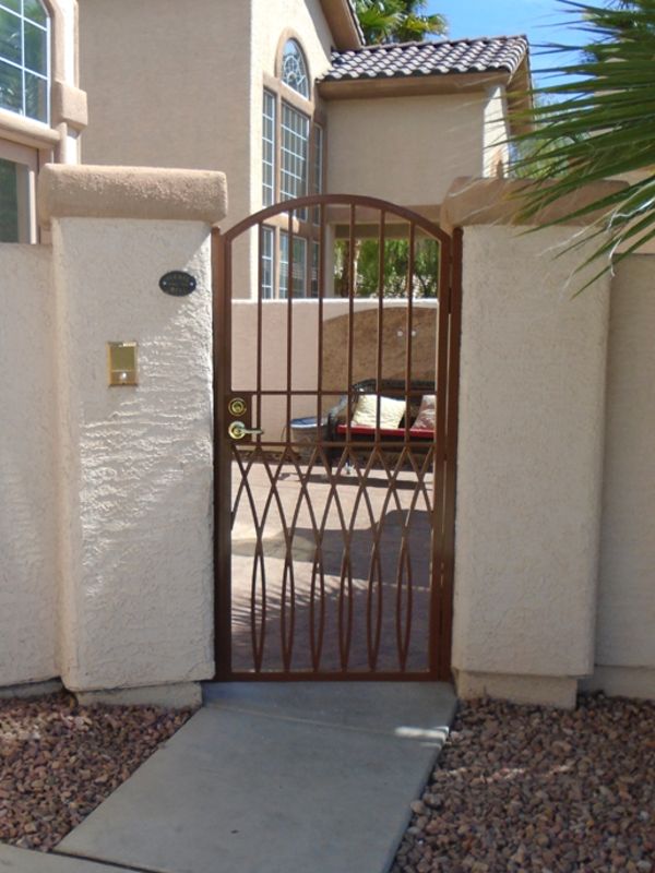 Modern Courtyard & Entryway Gates CE0081 Wrought Iron Design In Las Vegas