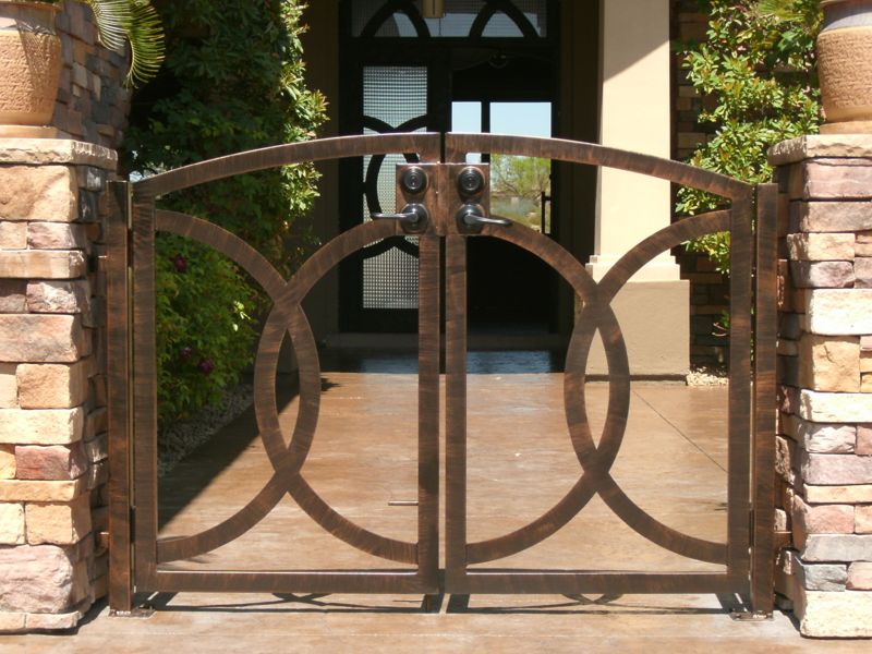 Modern Courtyard & Entryway Gates CE0214 Wrought Iron Design In Las Vegas