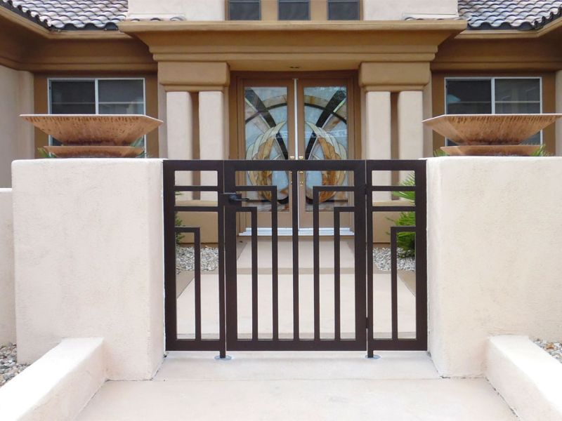 Modern Courtyard & Entryway Gates CE0348 Wrought Iron Design In Las Vegas