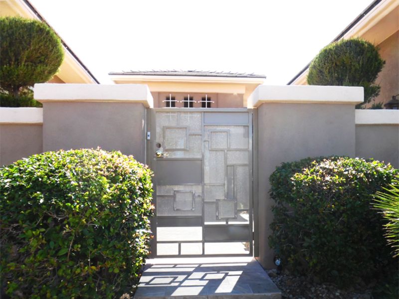 Modern Courtyard & Entryway Gates CE0371 Wrought Iron Design In Las Vegas