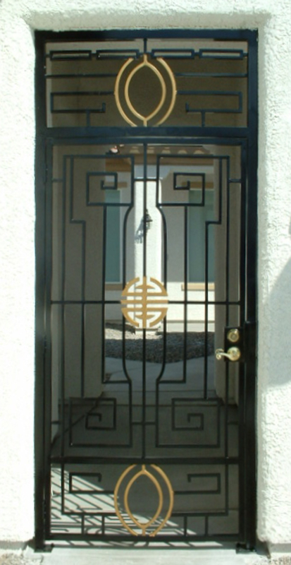 Modern Chi Entryway Door - Item EW0165 Wrought Iron Design In Las Vegas