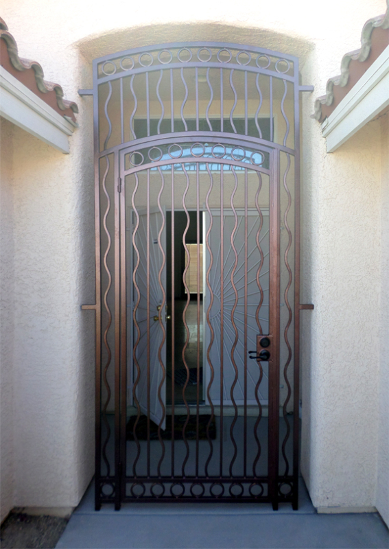 Modern Custom Archive Entryway Door - Item EW0025A Wrought Iron Design In Las Vegas