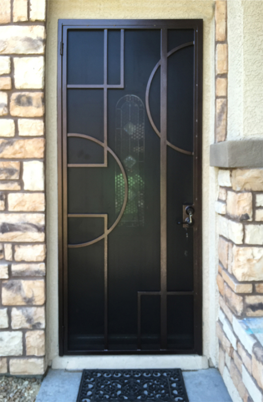 Modern Security Door - Item Hugo SD0211B Wrought Iron Design In Las Vegas