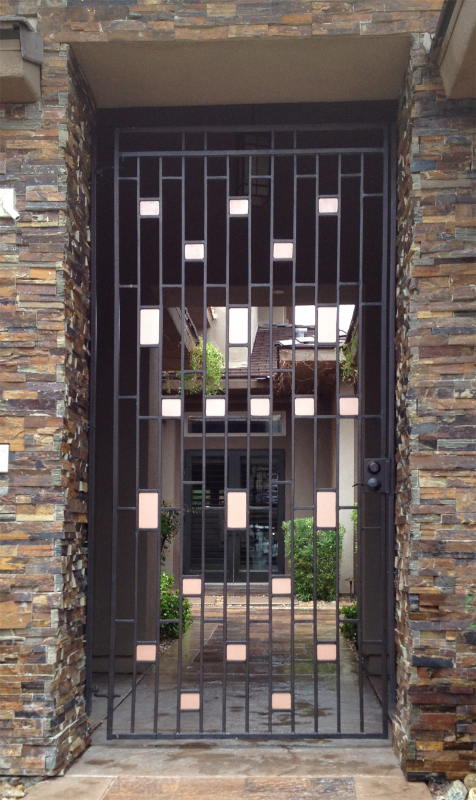 Modern Viva Entryway Door - Item EW0276 Wrought Iron Design In Las Vegas