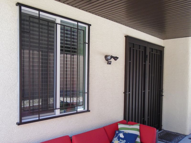 Modern Window Guard WG0143 Wrought Iron Design In Las Vegas