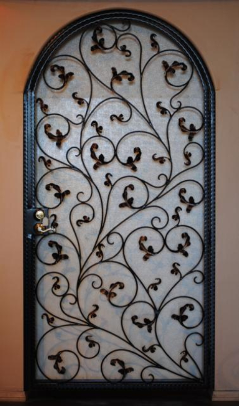 Nature Inspired Portini Entryway Door - Item EW0162 Wrought Iron Design In Las Vegas