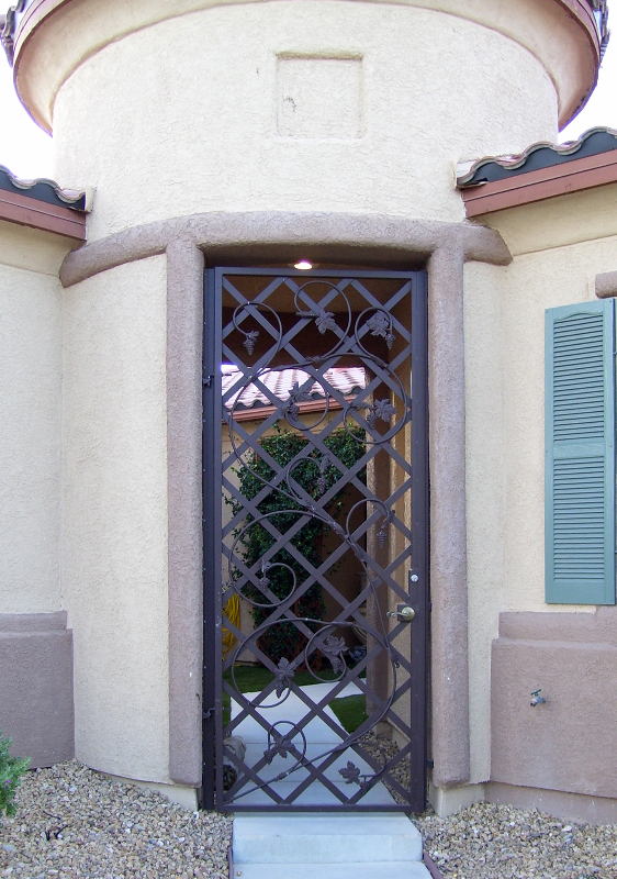 Nature Inspired Vitigni Entryway Door - Item EW0065 Wrought Iron Design In Las Vegas