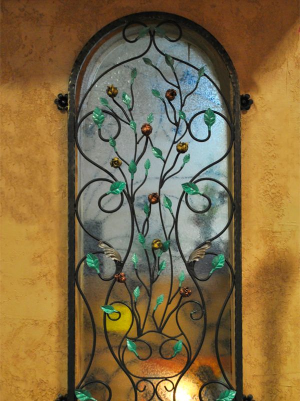 Nature Inspired Window Guard WG0013 Wrought Iron Design In Las Vegas