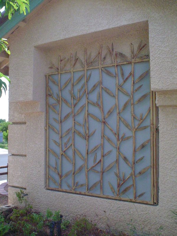 Nature Inspired Window Guard WG0023 Wrought Iron Design In Las Vegas
