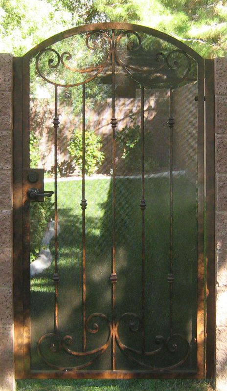 Traditional Single Gate - Item Papillion SG0219 Wrought Iron Design In Las Vegas