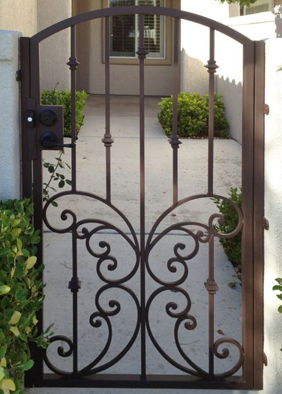 Traditional Single Gate - Item Papillion SG0307 Wrought Iron Design In Las Vegas