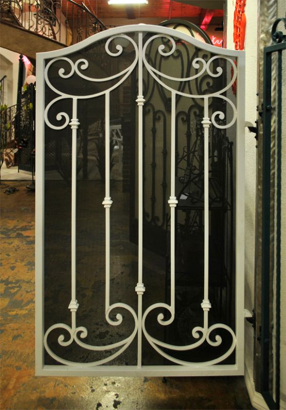 Traditional Single Gate - Item Papillion SG0449 - BW Wrought Iron Design In Las Vegas
