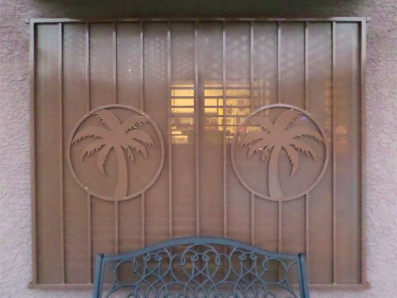 Plasma Cut Window Guard WG0115 Wrought Iron Design In Las Vegas