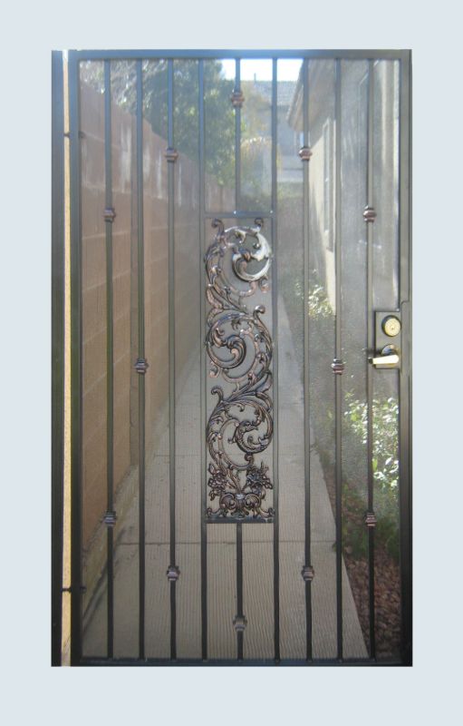 Traditional Single Gate - Item Revere SG0069 Wrought Iron Design In Las Vegas
