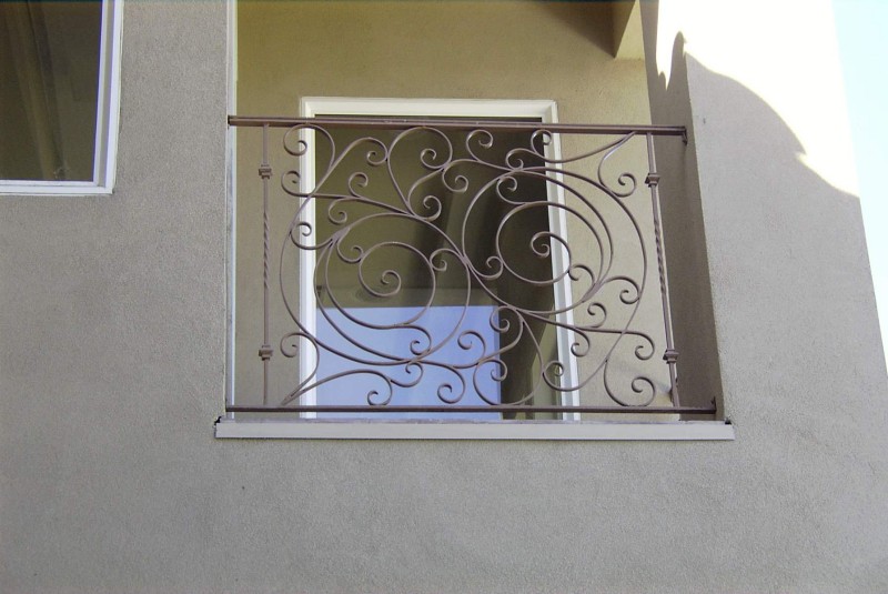 Scrollwork Balcony Railing - Item BR0007 Wrought Iron Design In Las Vegas