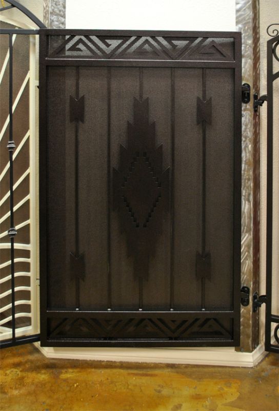 Plasma-Cut Single Gate - Item Santa Fe SG0493C Wrought Iron Design In Las Vegas