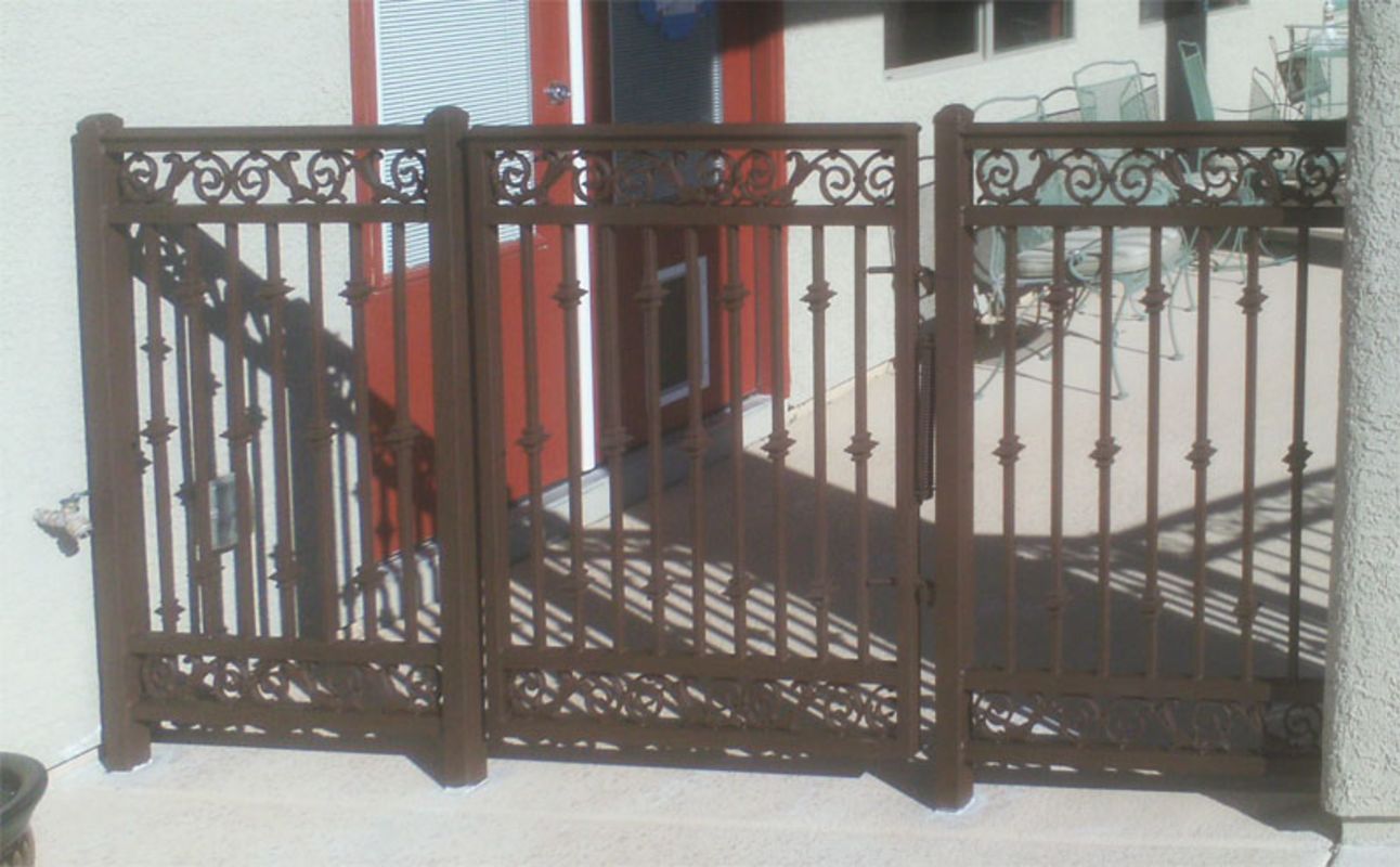 Traditional Single Gate - Item Santiago SG0212 Wrought Iron Design In Las Vegas