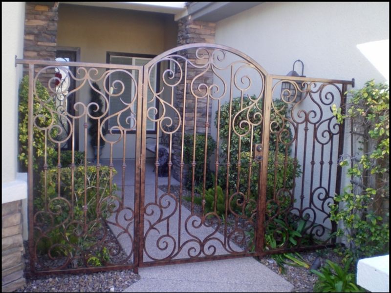 Scrollwork Courtyard & Entryway Gates CE0001 Wrought Iron Design In Las Vegas