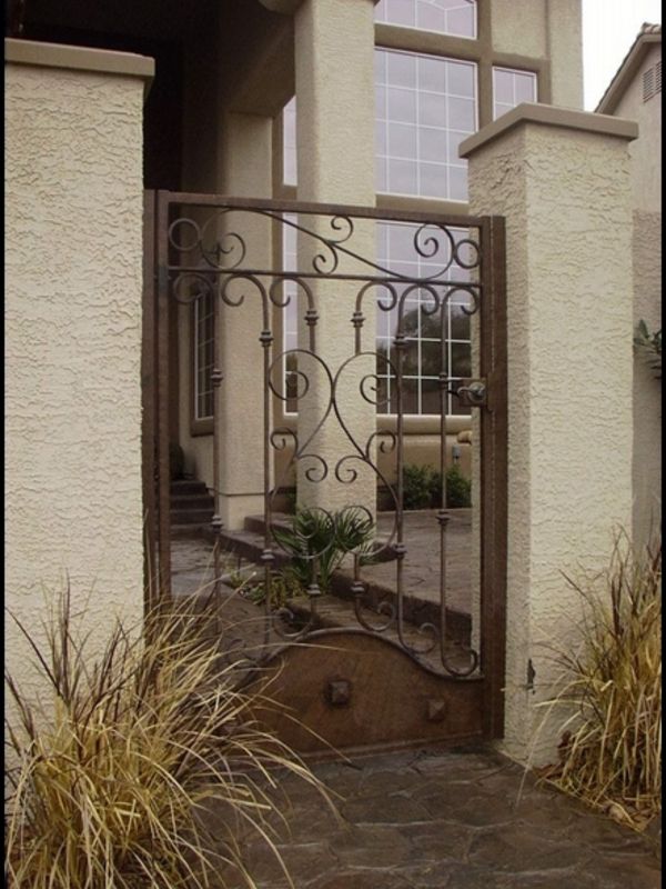 Scrollwork Courtyard & Entryway Gates CE0033 Wrought Iron Design In Las Vegas