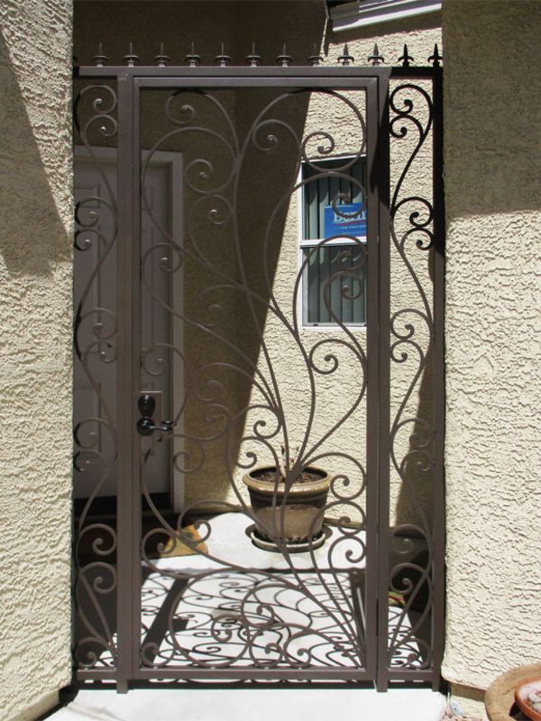 Scrollwork Courtyard & Entryway Gates CE0048A Wrought Iron Design In Las Vegas