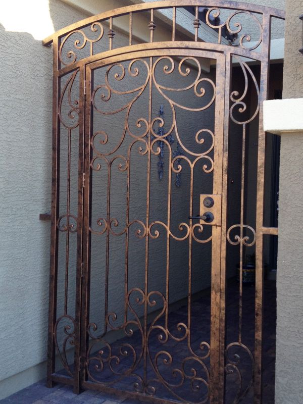 Scrollwork Courtyard & Entryway Gates CE0164 Wrought Iron Design In Las Vegas