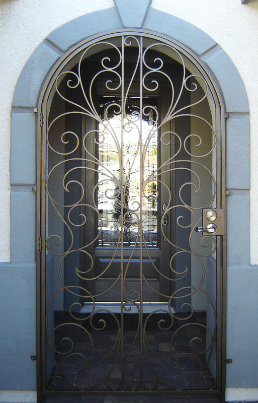 Scrollwork Custom Archive Entryway Door - Item EW0013 Wrought Iron Design In Las Vegas